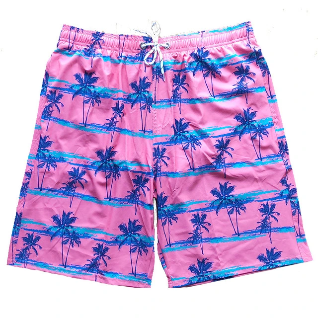 New Stretch Men&prime;s Beach Shorts Swimming Trunks All Around Elastic Quick-Drying Loose Large Size Casual Flower Shorts Pants