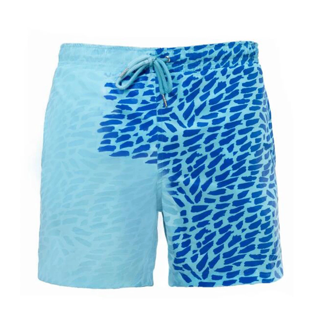 Magical Change Color Beach Shorts Summer Men Swimming Trunks Swimwear Swimsuit Quick Dry Bathing Shorts Beach Pant