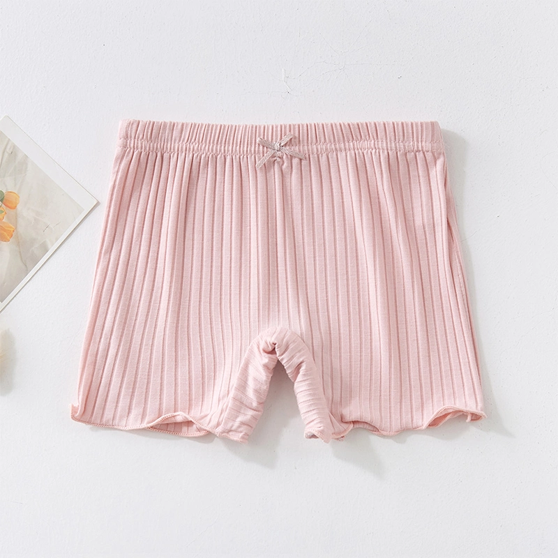 Summer Comfortable Panties Simple Striped Texture Cute Bow-Knot Seamless Children&prime; S Underwear