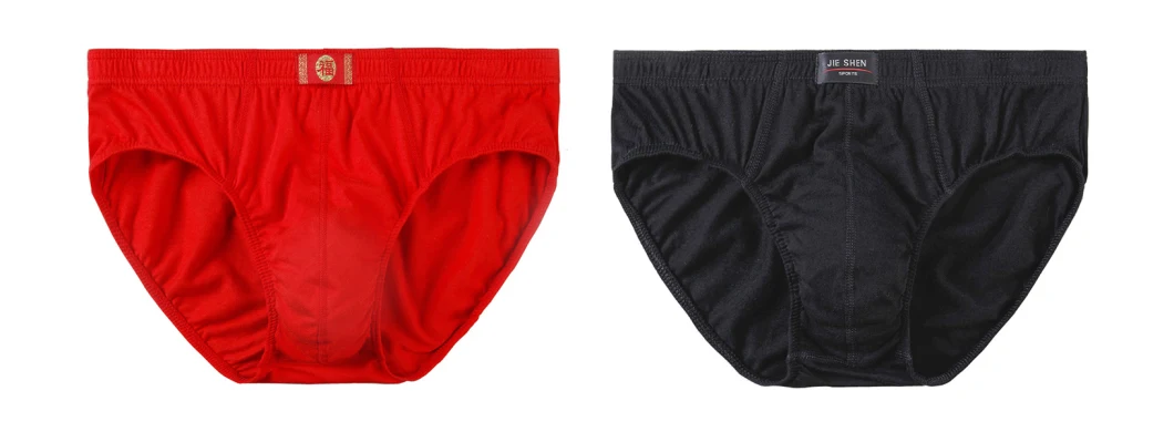 Plus Size Underwear Solid Color Pure Cotton Breathable Men Briefs