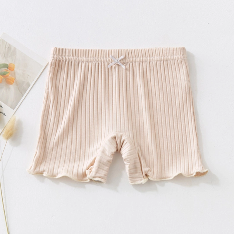 Summer Comfortable Panties Simple Striped Texture Cute Bow-Knot Seamless Children&prime; S Underwear