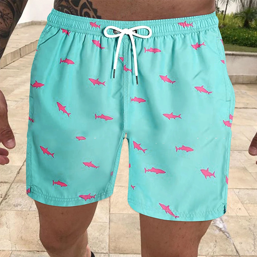 Superstarer Latest Fashion Floral Printed Swimwear Shorts Fish Small Logo Men Beach Swimming Trunks