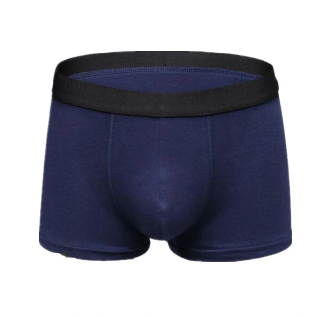 Men Solid Color Comfortable Breathable Cotton Casual Single Boxer Shorts