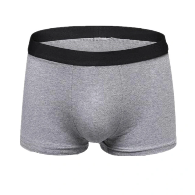 Men Solid Color Comfortable Breathable Cotton Casual Single Boxer Shorts