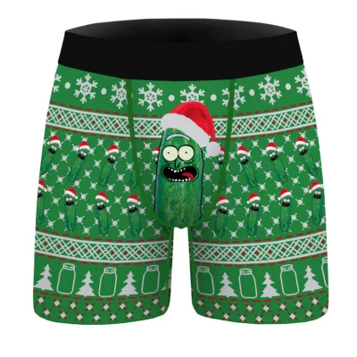 Boxer Briefs Men′s Christmas Trunks Boy Underwear for Men Print Pattern