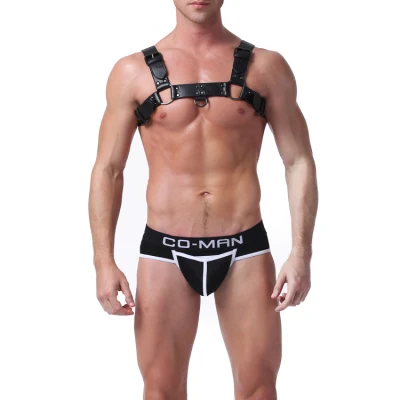 Custom Leather Breathable Men Wearing Jockstrap Thong Mens Sexy Jockstrap Gay