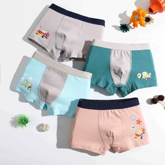 Cartoon Animal Pattern Soft Cotton Children Boxers Cute Underwear